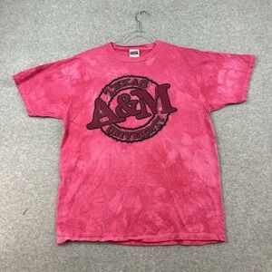 Vintage 90s Texas A&M University Aggies T Shirt Mens XL Pink Red Tultex NCAA VTG